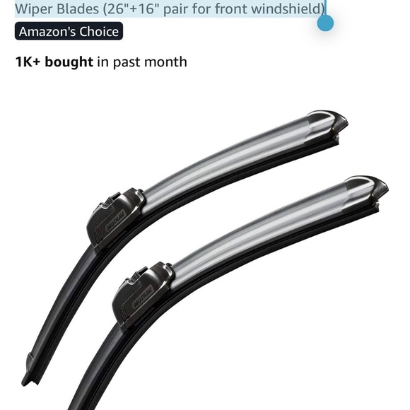 Motium Wiper Blades Pair for Front Windshield 26” + 16” J Hook - Picture 1 of 8